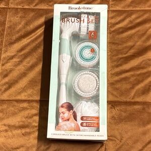 Brookstone Electric Face & Body Brush Set - White and Green